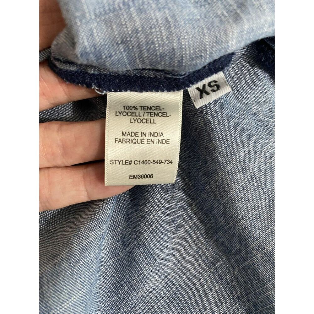 Cloth & Stone Chambray One Shoulder Ruffle Dress Women's XSMALL - Picture 6 of 7